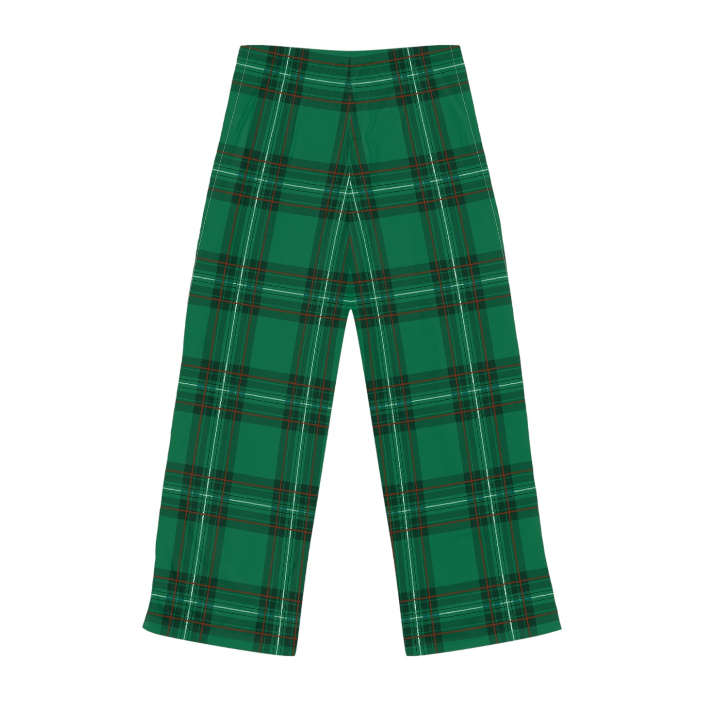 Green and Black Plaid Women's Pajama Pants (AOP)