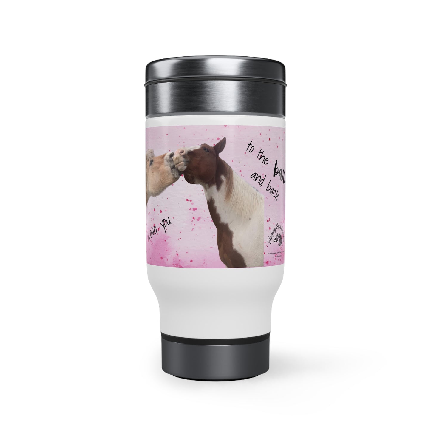 Love you to the Barn and Back Stainless Steel Travel Mug with Handle, 14oz