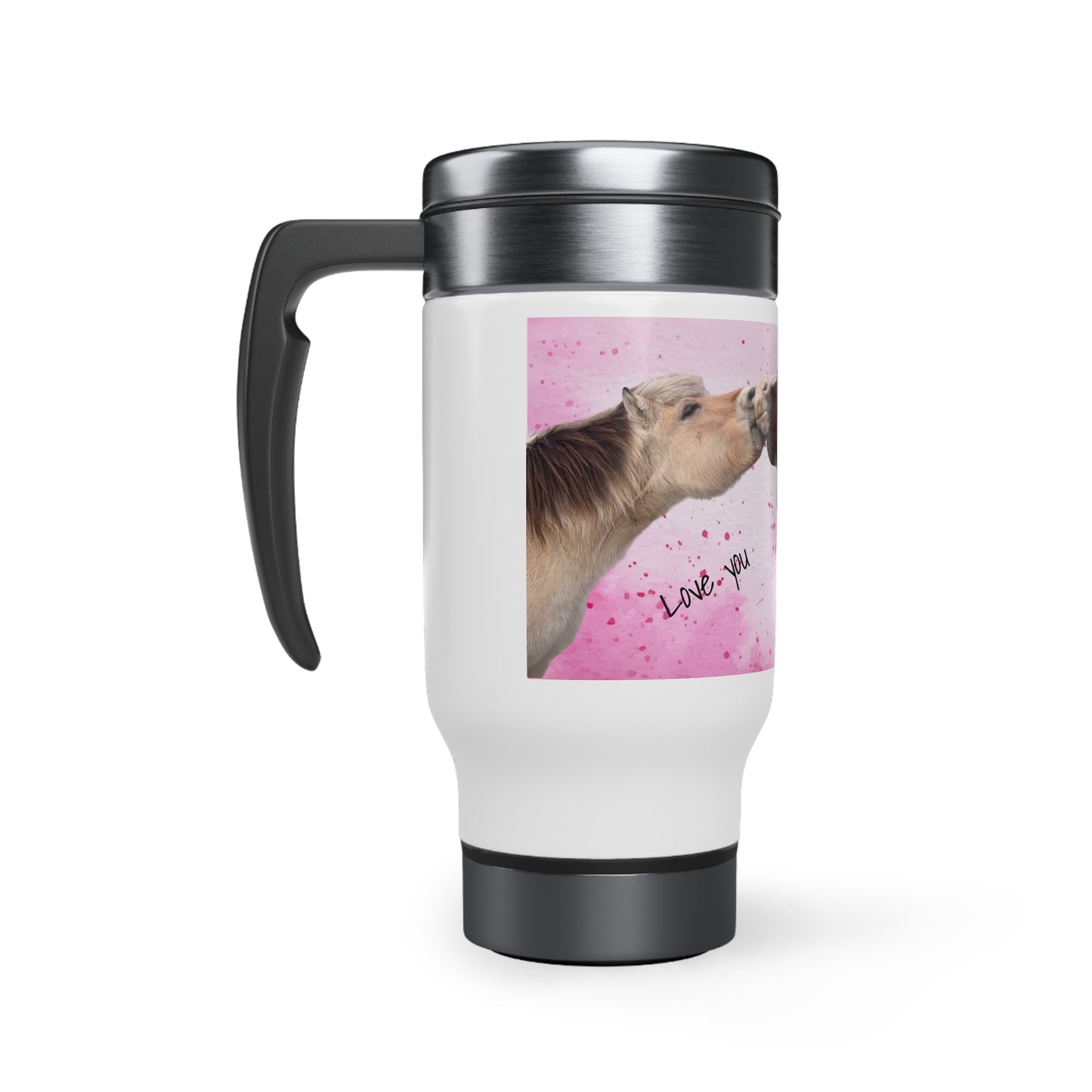 Love you to the Barn and Back Stainless Steel Travel Mug with Handle, 14oz