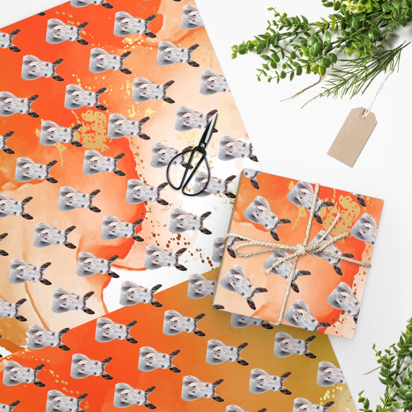 Harry the donkey wrapping paper