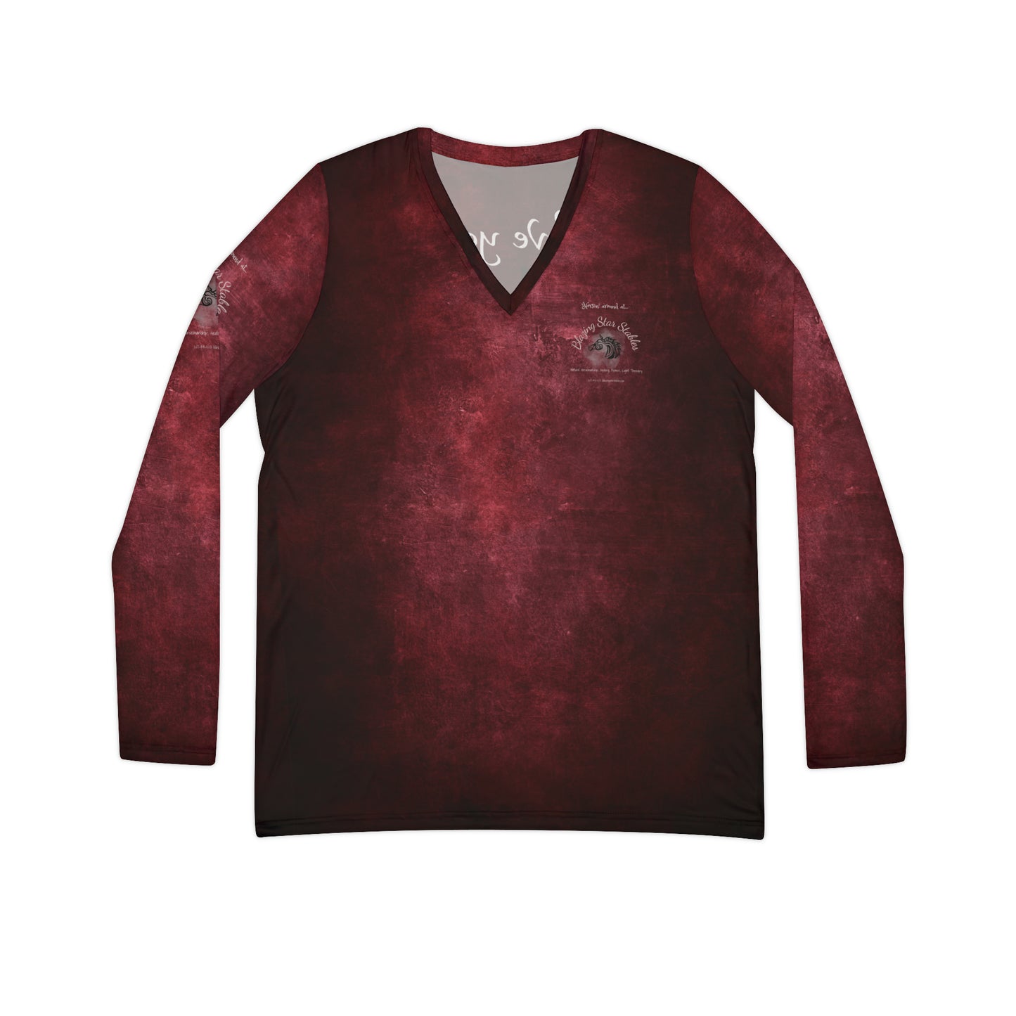 Heartbreaking Long Sleeve V-neck Shirt (AOP)