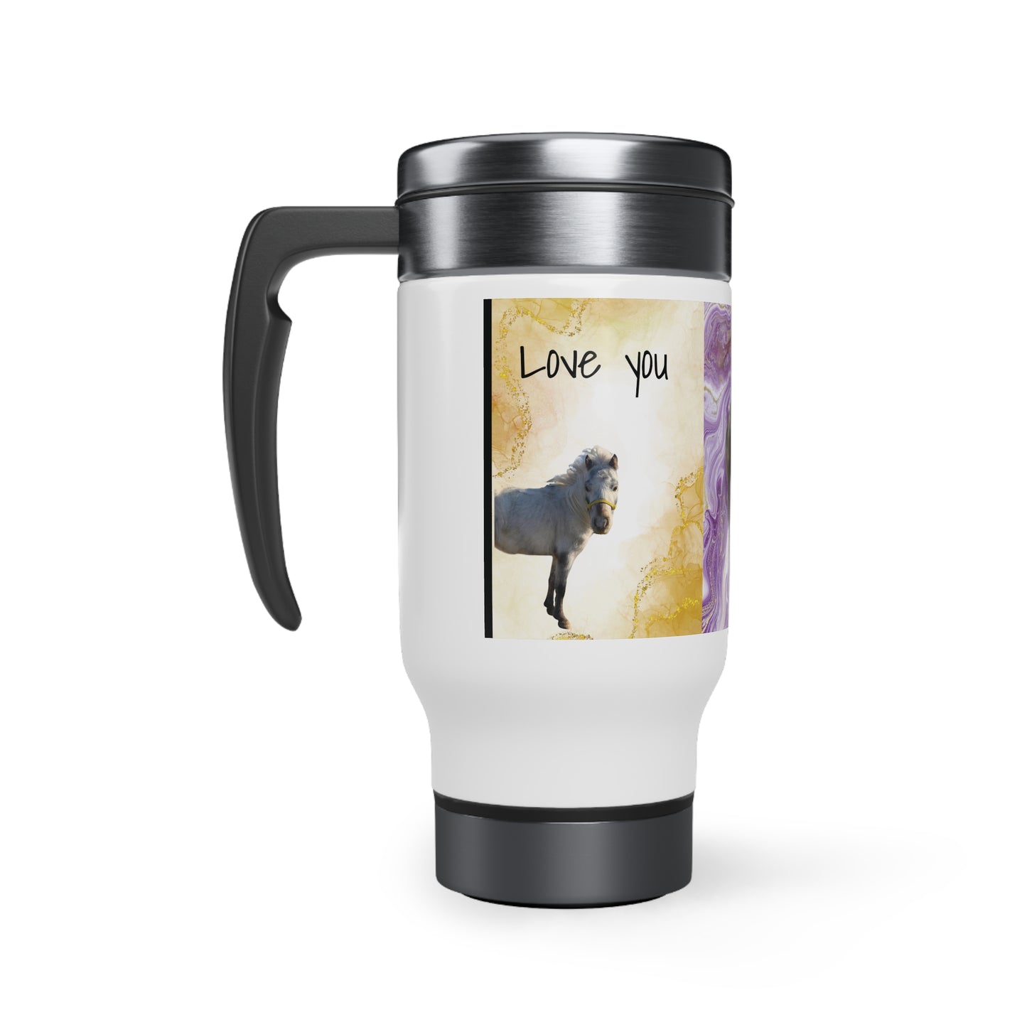 Love You to the Barn and Back Stainless Steel Travel Mug with Handle, 14oz