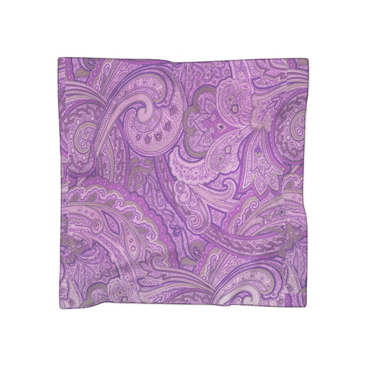 Purple Paisley Poly Scarf