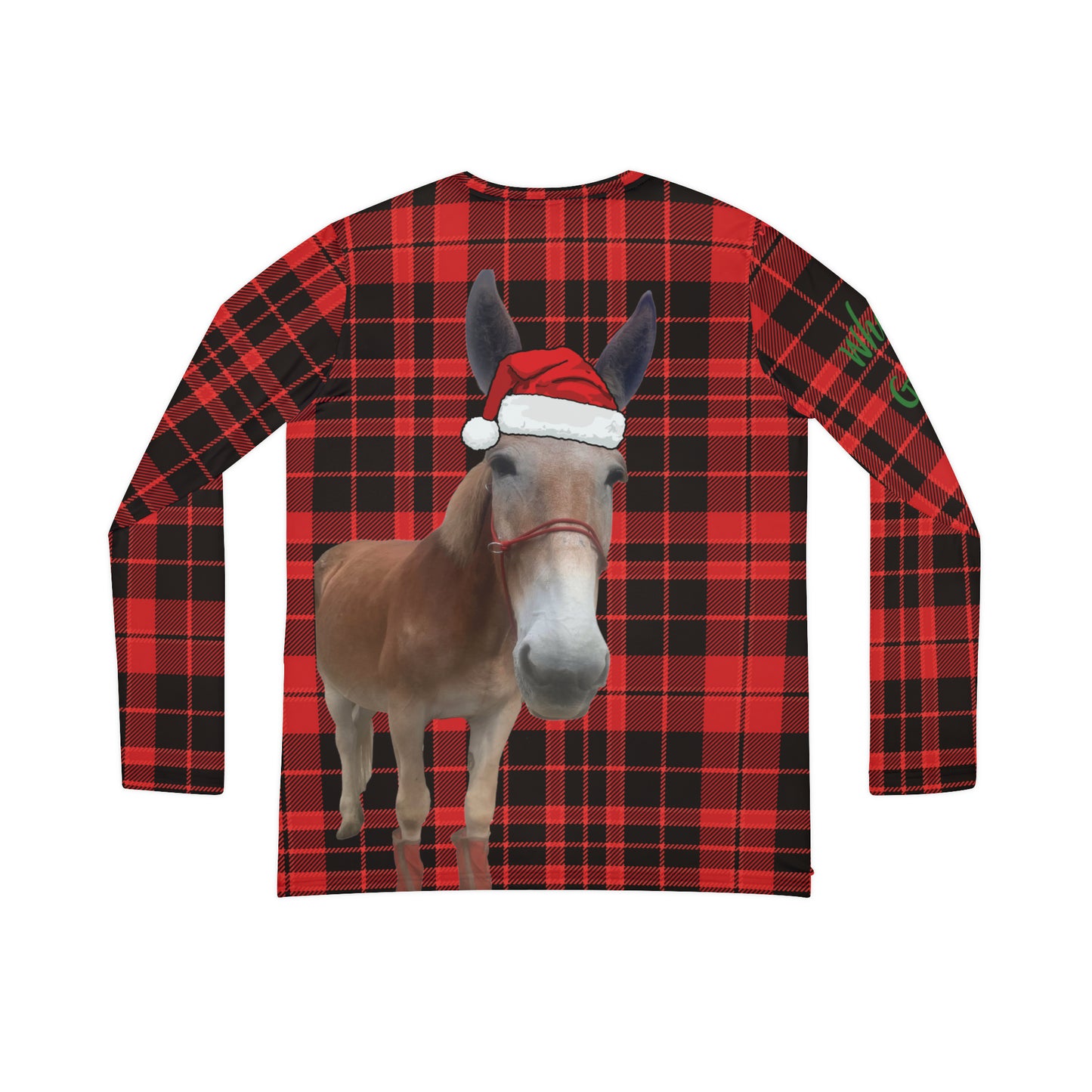 Harry and Ruby With Santa Hats Long Sleeve V-neck Shirt (AOP)