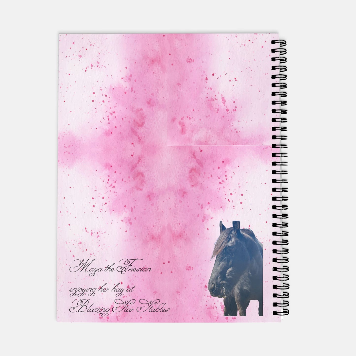 Maya the Friesian Planner Hardcover Spiral 8.5 x 11