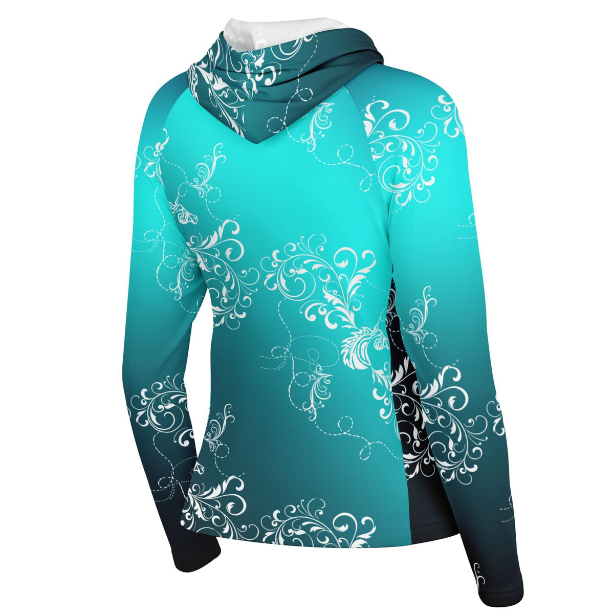 Women's Paisley Ombre Long Sleeve Hooded Performance Shirt -
