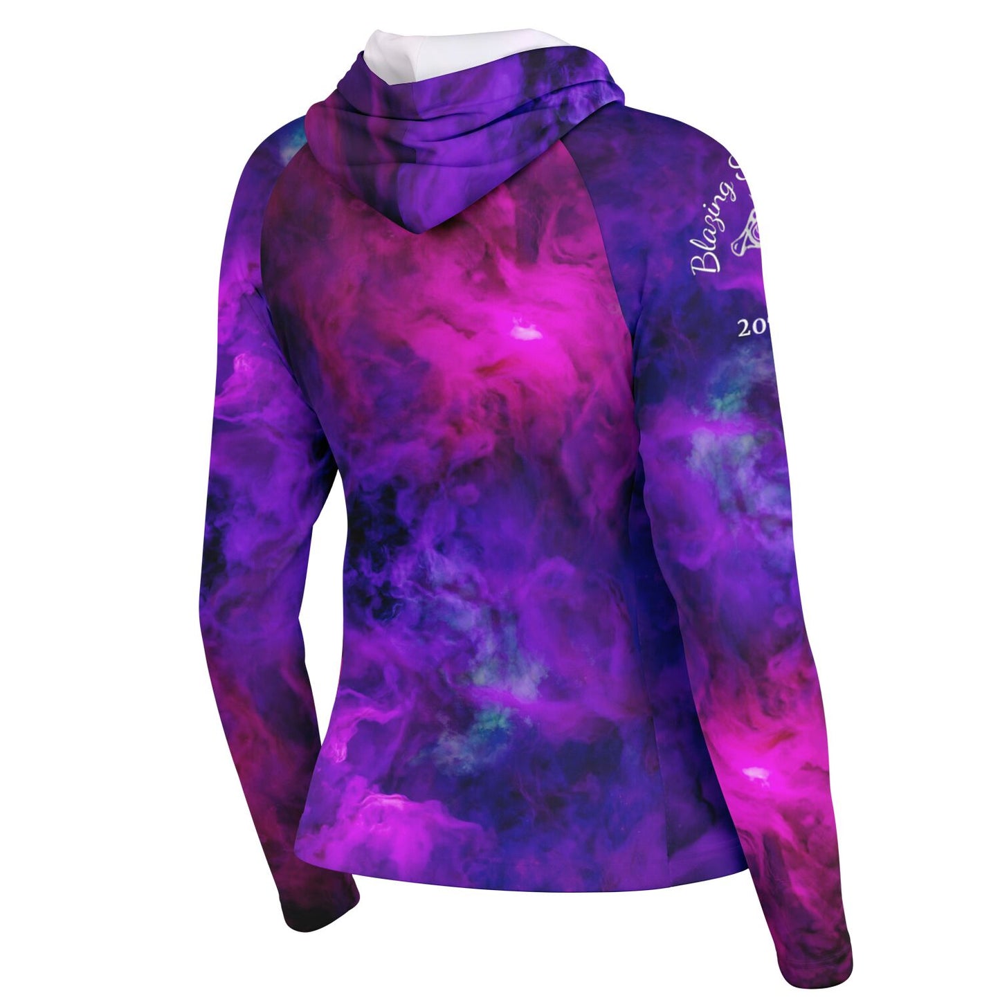 Blazing Star Stables Women's Long Sleeve Hooded Performance Shirt - AOP