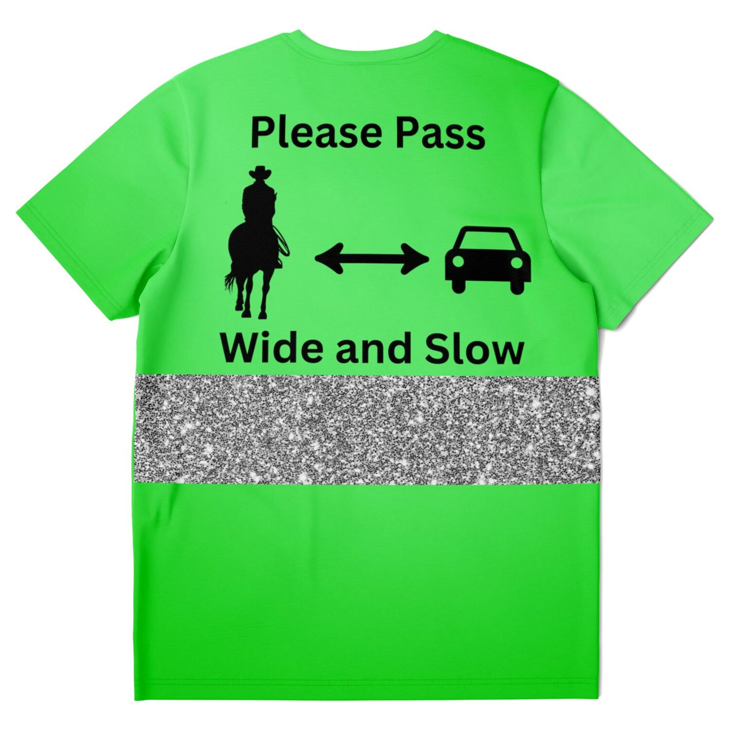 Please Pass Wide and Slow Glitter T-shirt