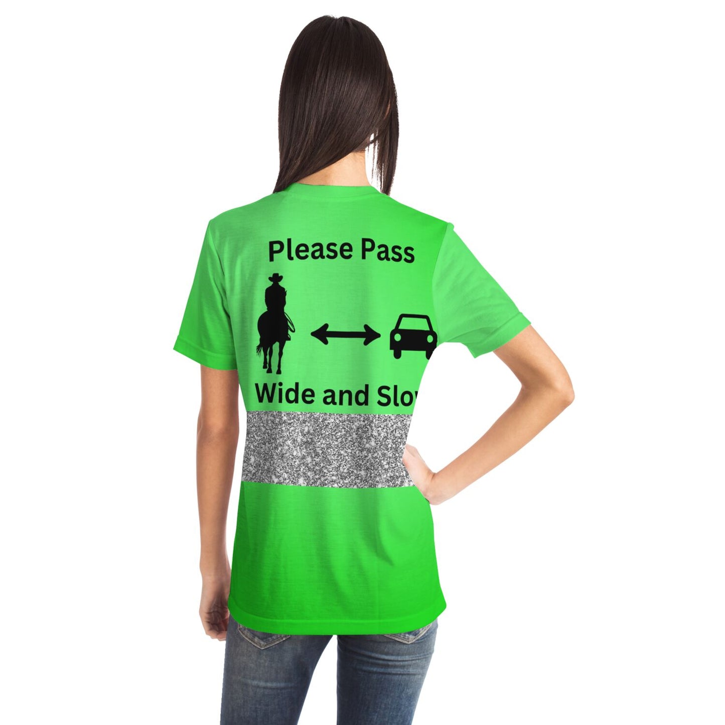 Please Pass Wide and Slow Glitter T-shirt