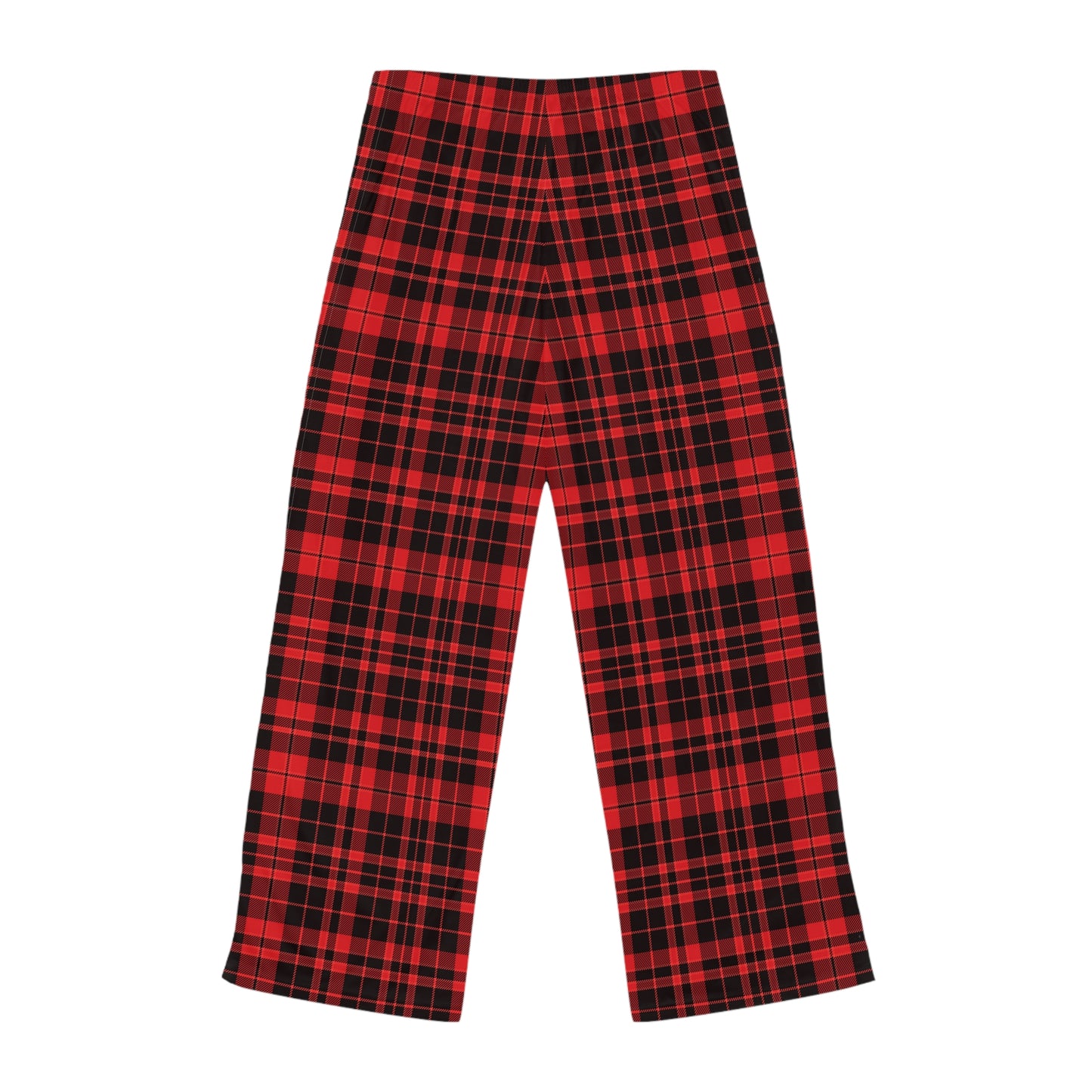 Black and Red Plaid Women's Pajama Pants (AOP)