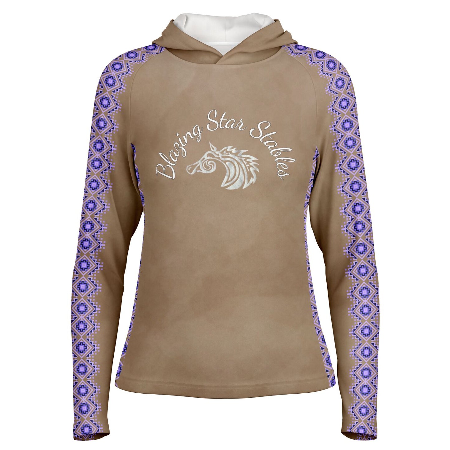 Horses are the treat Women's Long Sleeve Hooded Performance Shirt - AOP