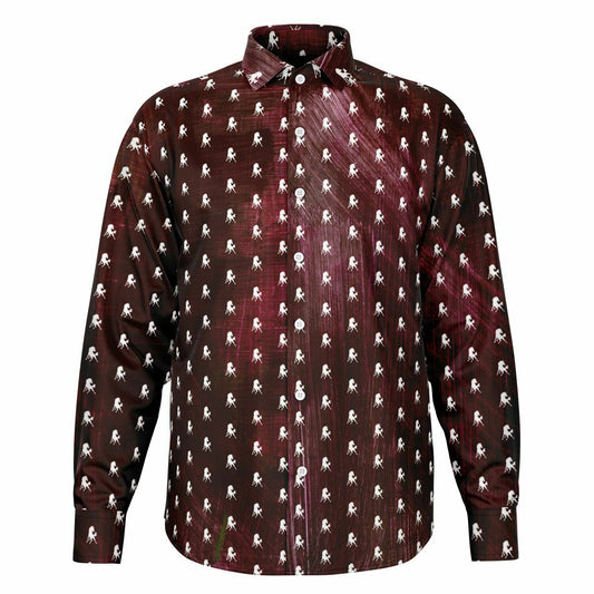 Mustangs Long Sleeve Button Down Shirt - AOP