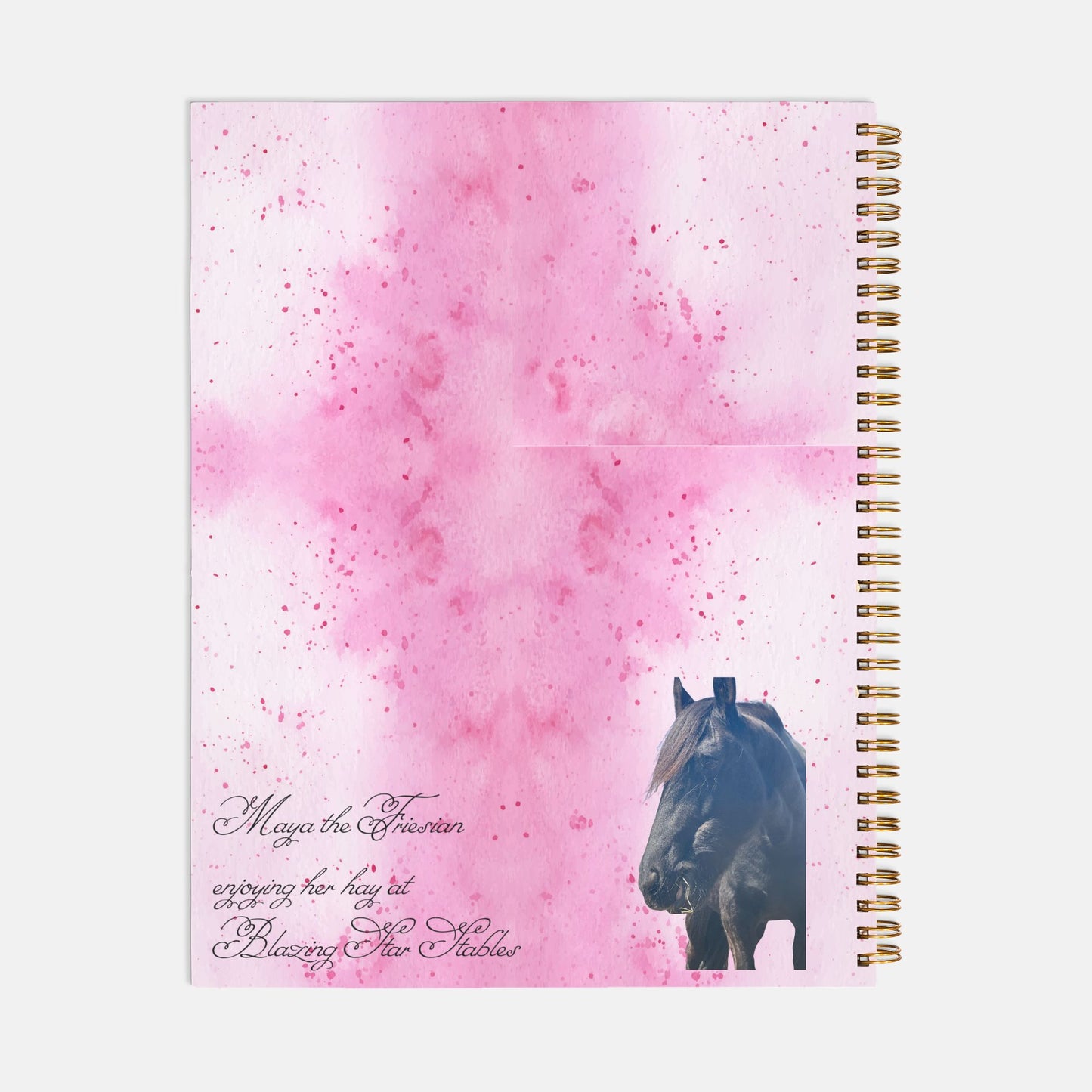 Maya the Friesian Planner Hardcover Spiral 8.5 x 11