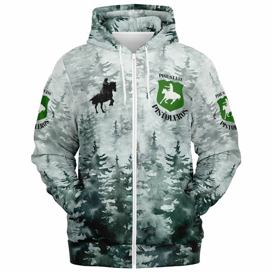 Pine State Pistoleros Zip-Up Hoodie - AOP