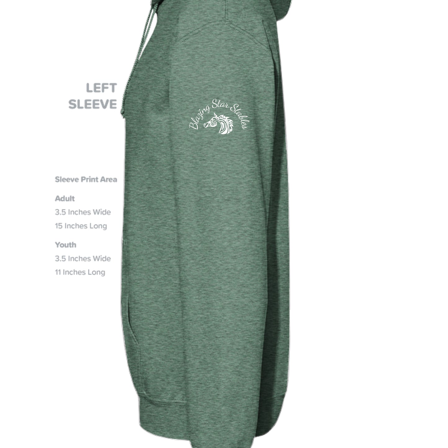 Heather Sport Dark Green - G185 - SLEEVE_LEFT